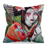 Haunted Yoshino Throw Pillow by dreXeL